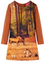 vidaXL Konyak színű hosszú ujjú gyerekruha 116 mosógépben mosható 14859 (14859)