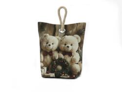 Forbyt CYC31007 Karácsonyi ajtóütköző, mackó mintás, 22×23 cm