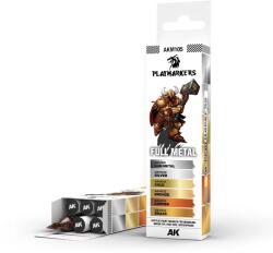 AK Interactive Playmarkers Full Metal akril festék marker készlet 6 darabos (AKM105)