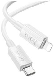 hoco. x107 adatkábel, type-c - lightning, 27w, pd gyorstöltő, 100cm, fehér (X107_W)