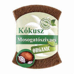 Mosogatószivacs, 2 db, BIO NATURAL, kókusz (KHK619) (14618)