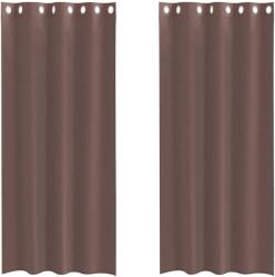 vidaXL 2 db barna fátyolfüggönyök rojtokkal 140x245 cm 4102068 (4102068)