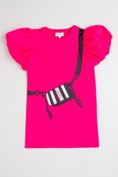 Marc Jacobs Marc Jacobs, Rövid ujjú mintás ruha, Fekete, Fukszia, 150 CM (W60496-47M-12Y)