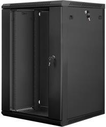 Lanberg 18U 19" fali rack szekrény 600x600mm fekete (WF01-6618-10B) (WF01-6618-10B) (WF01-6618-10B) - emag
