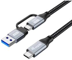 Equip USB 3.2 Type C Összekötő Fekete 1m 128431 (128431)