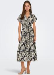 Jacqueline de Yong JdY, Mintás midiruha, Fekete, Homokbarna, M (15347216-TAPIOCA-BLACK-STRUCTURE-M)