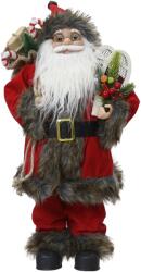 Decoris Mikulás figura, M 60 cm, 26 (H) x 18 (Sz) cm, poliészter, piros