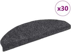 vidaXL 30 db sötétszürke öntapadó lépcsőszőnyeg 65x21x4 cm 3365656 (3365656)