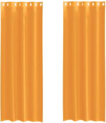 vidaXL 2 db narancssárga fátyolfüggönyök rojtokkal 140x260 cm 4102093 (4102093)
