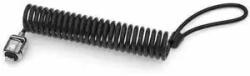 COMPULOCKS T-bar Security Keyed Coiled Cable Lock fekete (CL15C)