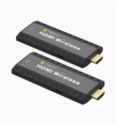 TECHLY HDMI vezetéknélküli extender, kompakt, 50 méter, Full HD