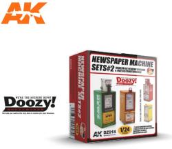 AK Interactive 1/24 Newspaper Machine Sets #2 újságos automata szett dioráma kiegészítő (DZ018)