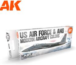AK Interactive AIR US Air Force & ANG Modern Aircraft Colors akrilfesték készlet 8x 17ml (AK11746)