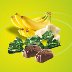  Chocofive banán izű krémmel töltött szaloncukor 0, 5 kg