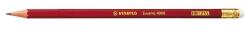 STABILO Creion grafit 4906/hb cu radiera corp rosu Swano Stabilo SW174901 (SW174901)