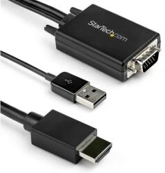 StarTech VGA/D-Sub + USB HDMI Átalakító Fekete 2m VGA2HDMM2M (VGA2HDMM2M)
