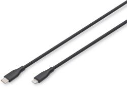 ASSMANN USB 2.0 Type C Lightning Töltő/adat Fekete 50cm AK-600110-005-S (AK-600110-005-S)