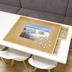 HI Masă de puzzle cu 4 sertare, 76x57x4, 5 cm, lemn 66170 (435317)