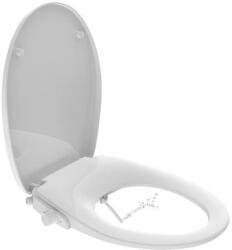  Fehér ovális bidés WC ülőke lecsapódásgátlóval - univerzális, nem elektromos duroplast WC deszka állítható és öntisztító fúvókákkal, stabil rögzítéssel a maximális higiéniáért és kényelemért, egyszerű