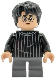 LEGO® Minifigurák Harry Potter minifigura - Fekete csíkos pulcsi, sötét kékesszürke rövid lábak hp538 (hp538)