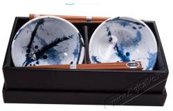 Made in Japan Blue & White Tálkészlet pálcikákkal, 350 ml, 2 db