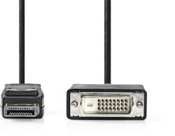 Nedis CCGL37200BK20 Displayport dugó - DVI-D 24+1-Tűs kábel 1080p, 2m (CCGL37200BK20)
