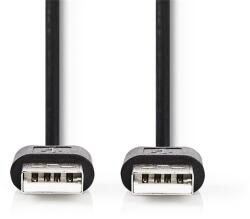 Nedis CCGL60001BK20 Cablu USB A masculin către USB A masculin, USB2.0, lungime: 2m (CCGL60001BK20)
