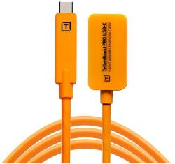 Tether Tools TetherBoost Pro USB-C apa - USB-C anya 3.1 Aktív Hosszabbító Kábel - Narancssárga (5m) (TBPRO3-ORG) (TBPRO3-ORG) - pepita