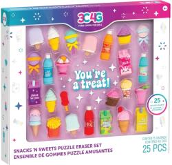 3C4G Set de figurine cu bandă de cauciuc 3C4G - Snacks 'N Sweets Puzzle, 25 bucăți (12055) Figurina