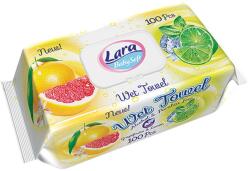 Lara Șervețele umede cu capac Lara Baby Soft - Citrice, 100 buc (54083)