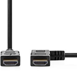 Nedis CVGP34260BK15 nagy sebességű HDMI kábel, 4K30Hz, 10.2 Gbps, 1.50 m, pipa csatlakozó (CVGP34260BK15)