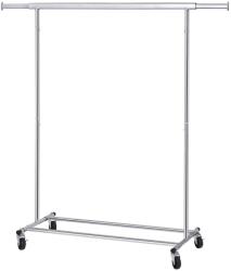 SONGMICS Mobil Ruhatartó Állvány Kerekekkel, Songmics, Állítható, Fém, Ezüst, Max. 90 kg, 92×45, 4×160 cm