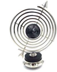  Alumínium gömb alakú asztrolábium földgömbbel - magassága 42, 5 cm - NI9117
