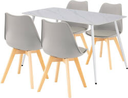  Ravena 4+1 étkező garnitúra fehér-szürke