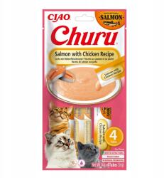  Inaba Cat Churu 4x14g (56g) Krémes jutalomfalat macskáknak Lazac és Csirke