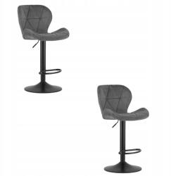 Oskar Hoker West bársony szürke fekete alap x 2 (5903332087754)