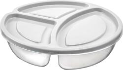  ételtartó Doboz 3 Rekeszes, Kerek, 22x5 Cm, Műanyag (021 385)
