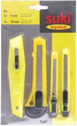 Suki szikekészlet 4 részes, 9mm és 18mm, trapéz, KS, TD