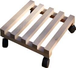 Hazai kert Görgős Virágalátét Fából, 35x35cm