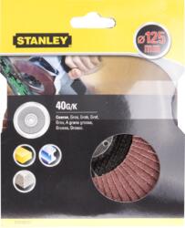 STANLEY Legyezőcsiszoló, átmérő: 125mm, Szemcsefinomság: P40