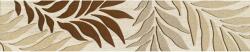 Domino Pinia Bordűr 36x7, 4cm Bézs-barna Levél Mintás