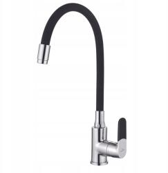 INVENA Konyhai mosogató csaptelep Rugalmas mozgatható kifolyócső fekete (BZ-32-L04-C)