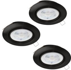 EGLO Favazzina Led Beépíthető Szpot Gu10 3x4w 400lm 2700k Ip44 8, 5cm Fekete (901758)