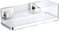 WENKO Vacuum-loc Quadro Polc Fali 25, 5x8, 5x14 Cm, áttetsző-króm