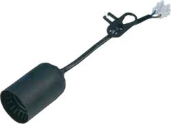 Anco Foglalat Sorkapoccsal E27 Fekete 15cm H03vvh2 2x0, 75mm Vezetékkel