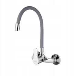 INVENA Verso BC-82-E5S Invena fali konyhai csaptelep, ezüst (BC-82-E5S)