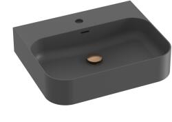RAVAK Ceramic mosdótál 55.3x45.2 cm négyszögletes klasszikus antracit XJX03155005 (XJX03155005)