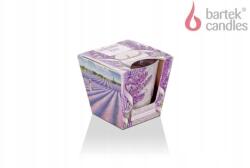 Bartek Candles Gyertya üvegben Lavender Kiss levendula olaj 115g (5901685046022)