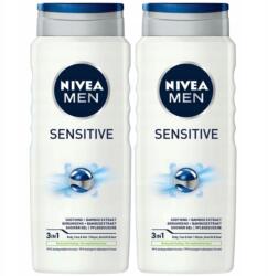 Nivea Sensitive Férfi Folyadék Hajmosás Tusfürdő 2x500ml (9005800351711)