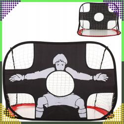 2in1 Összecsukható Labdarúgó Edzőkapu Labdarúgó Célszőnyeg (RC-K-1432)